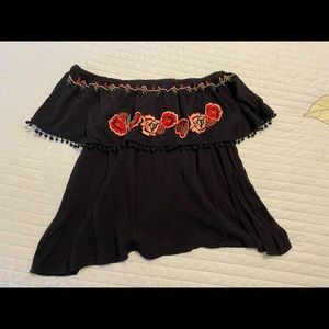 NWOT SZ L Dizzy Lissy boho off shoulder top $54